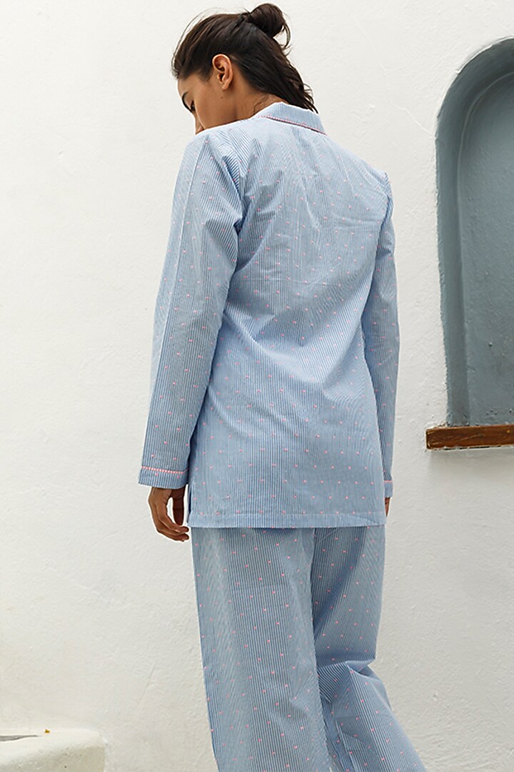 Blue Striped Shirt by The Pink Elephant at Pernia's Pop Up Shop