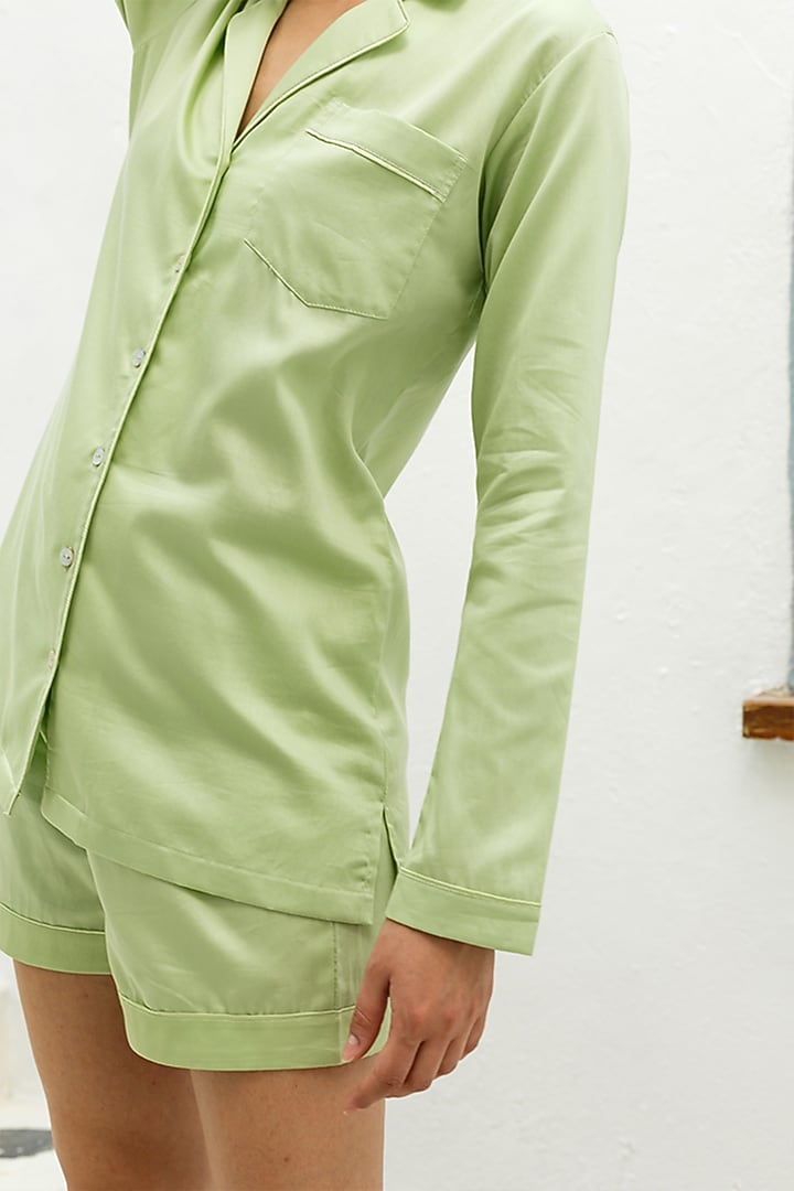 Lime Green Lounge Shorts by The Pink Elephant at Pernia's Pop Up Shop