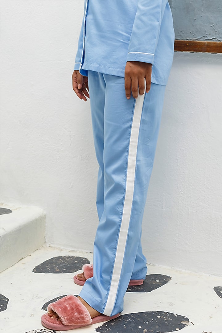 Blue Lounge Pajama Pants by The Pink Elephant at Pernia's Pop Up Shop
