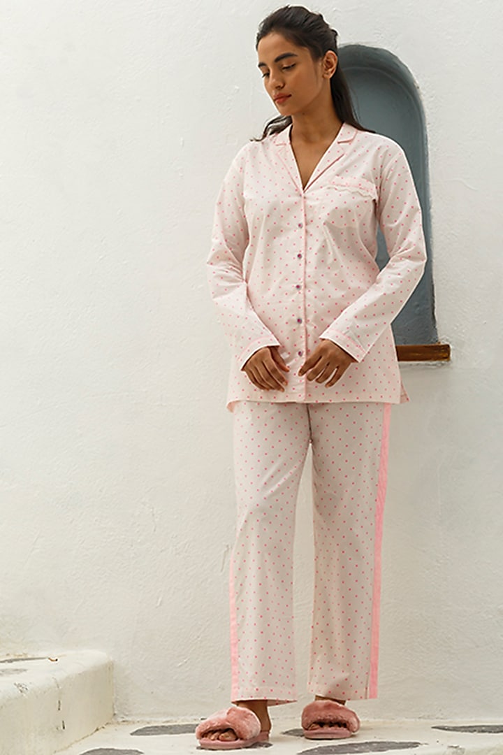 Pink Printed Lounge Pajama Pants by The Pink Elephant
