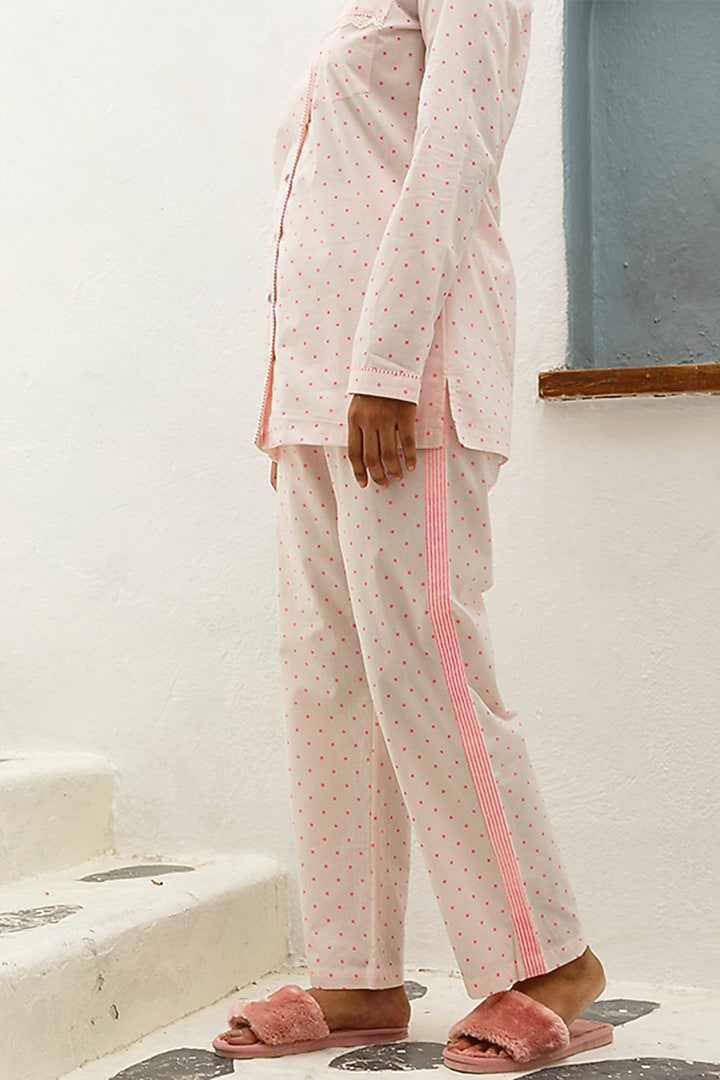 Pink Printed Lounge Pajama Pants by The Pink Elephant at Pernia's Pop Up Shop