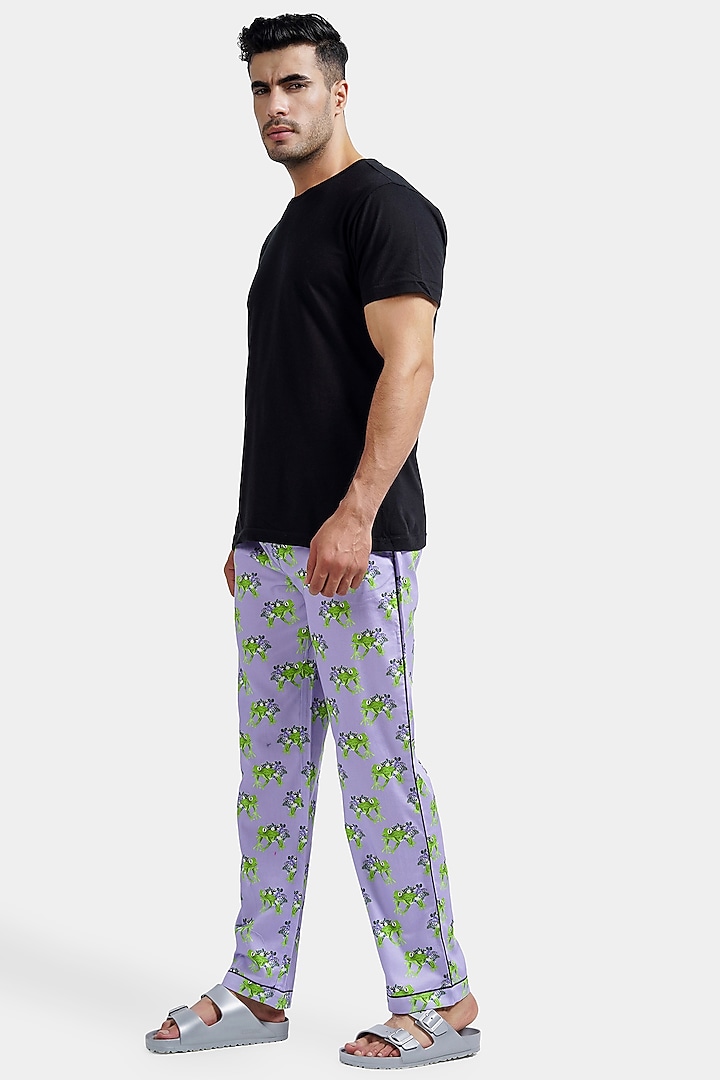 Purple Cotton Pants by THE PINK ELEPHANT MEN at Pernia's Pop Up Shop