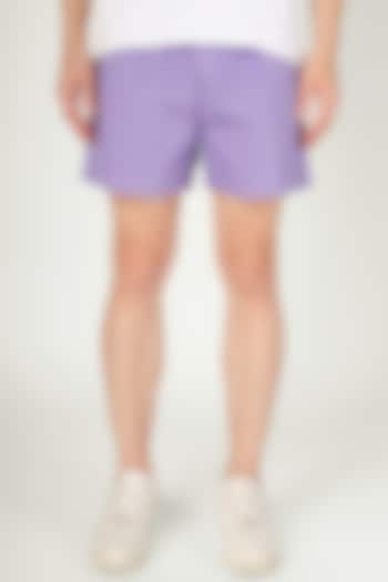 Purple Organic Cotton Shorts by THE PINK ELEPHANT MEN