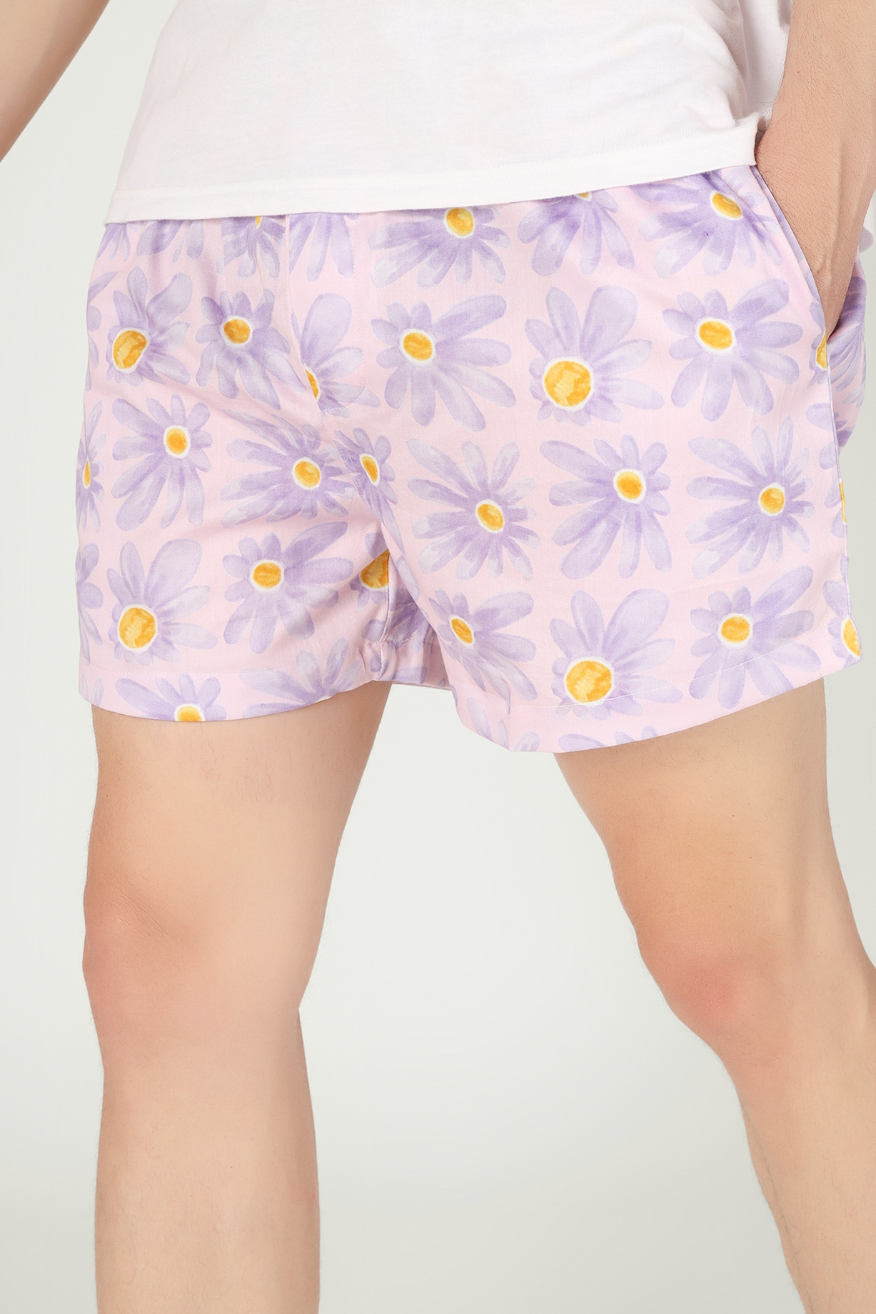 Lilac Organic Cotton Shorts by THE PINK ELEPHANT MEN
