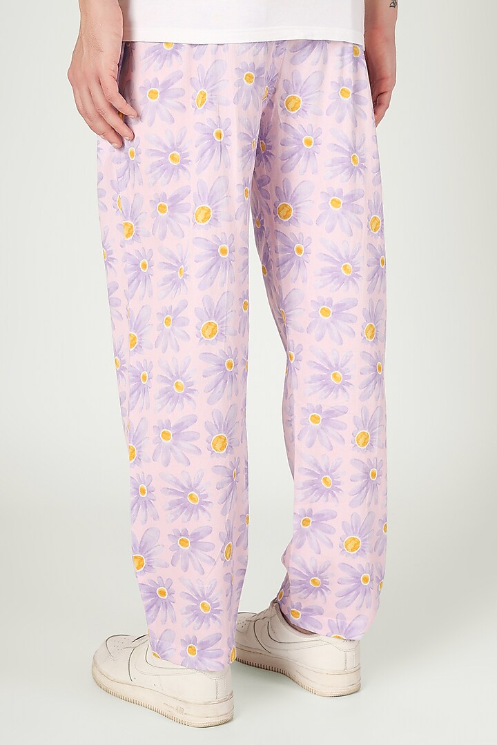 Lilac Organic Cotton Pyjama Pants by THE PINK ELEPHANT MEN at Pernia's Pop Up Shop
