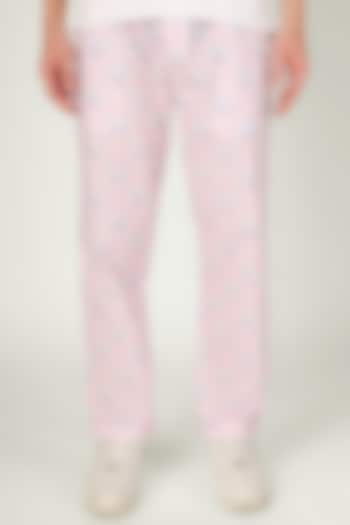 Pink Organic Cotton Pyjama Pants by THE PINK ELEPHANT MEN