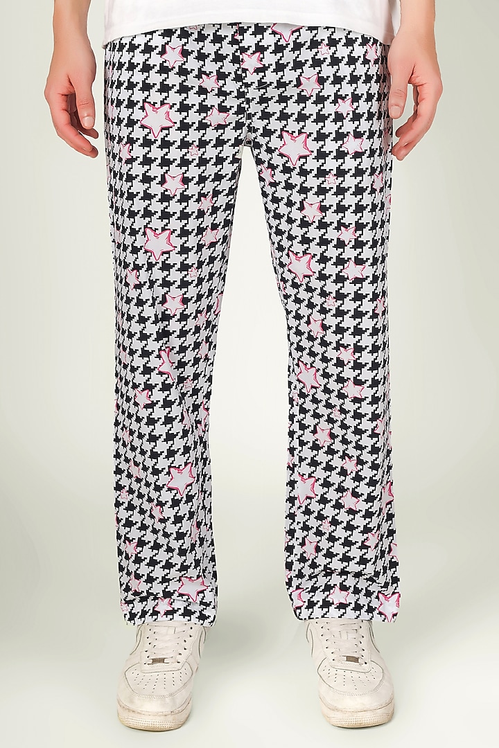 Black Organic Cotton Pyjama Pants by THE PINK ELEPHANT MEN