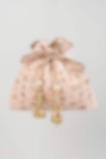 Pink Velvet Embroidered Potli by The Pink Potli at Pernia's Pop Up Shop