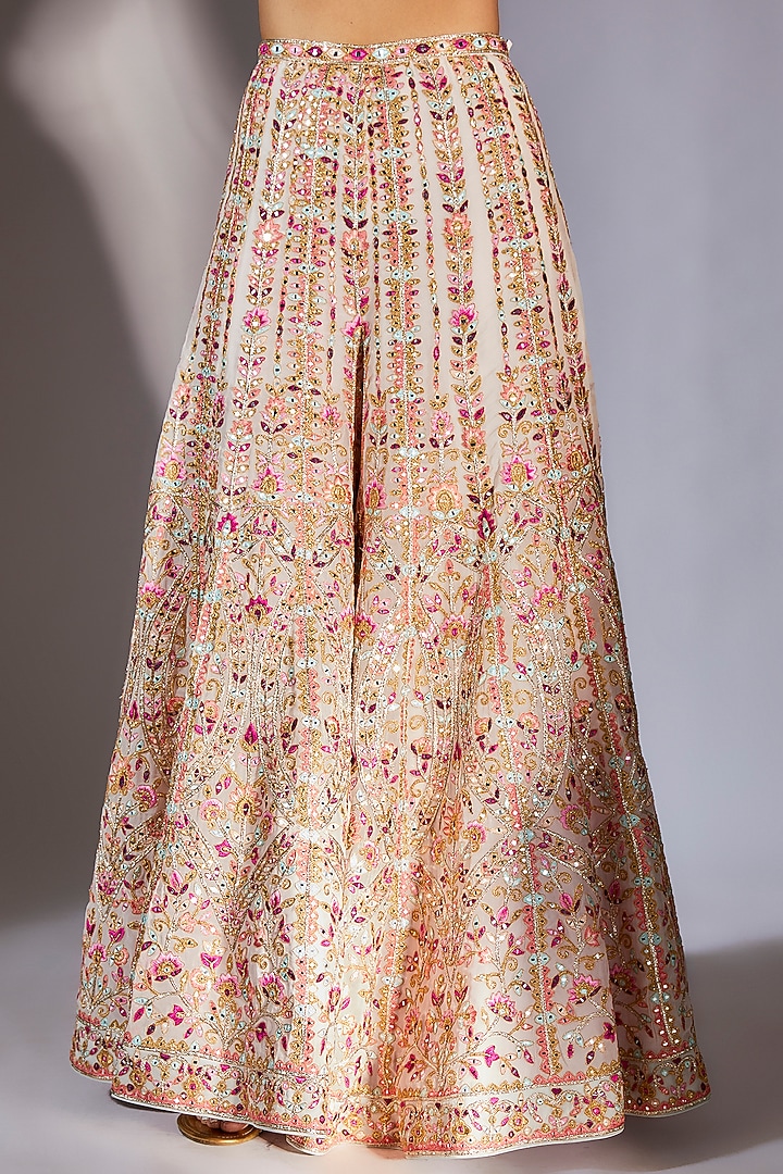 Light Pink Georgette Embroidered Cape Set by Tamanna Punjabi Kapoor at Pernia's Pop Up Shop