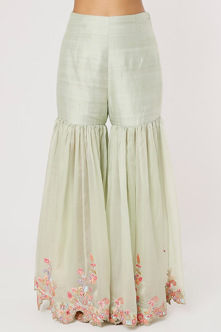 Mint Organza Gharara Set by Tamanna Punjabi Kapoor at Pernia's Pop Up Shop