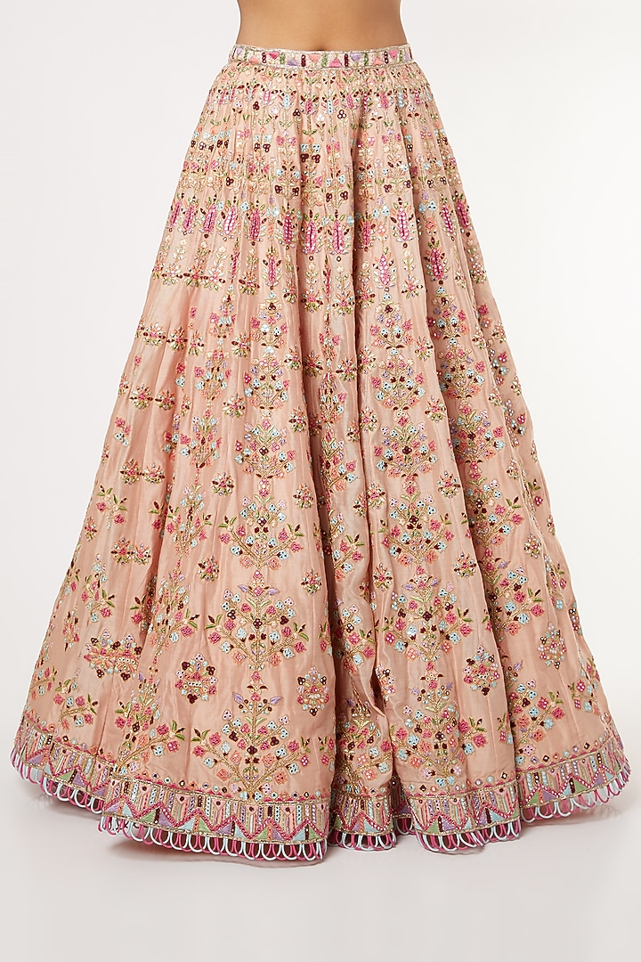 Peach Gota Embroidered Bridal Lehenga Set by Tamanna Punjabi Kapoor at Pernia's Pop Up Shop