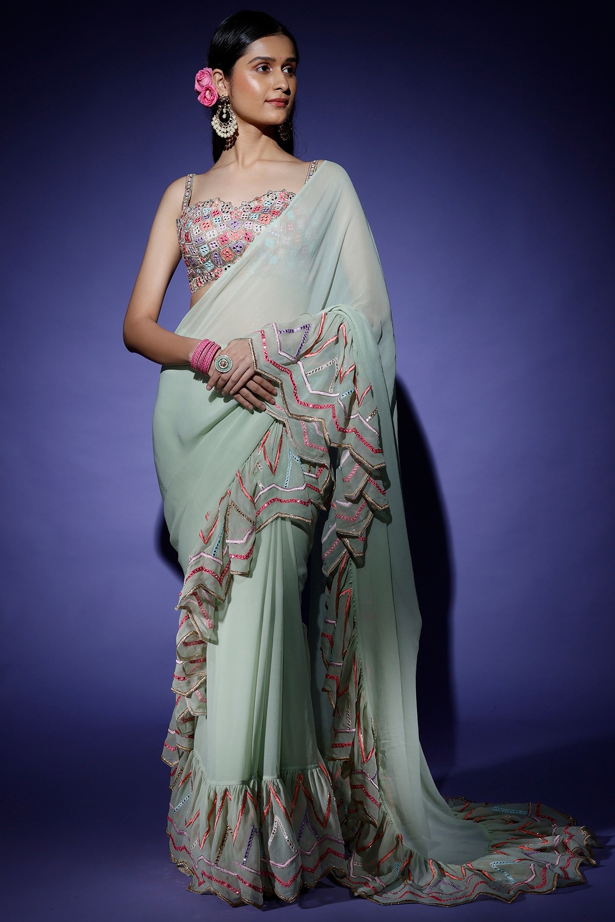 punjabi silk saree