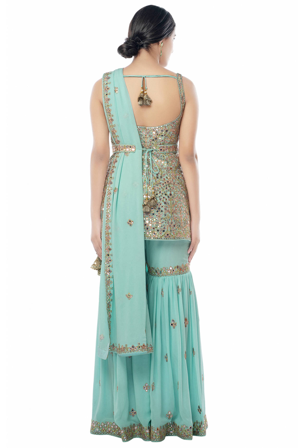 sharara neck design