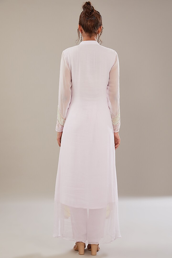 Lavender Georgette Kurta Set by The Pink Mirror at Pernia's Pop Up Shop