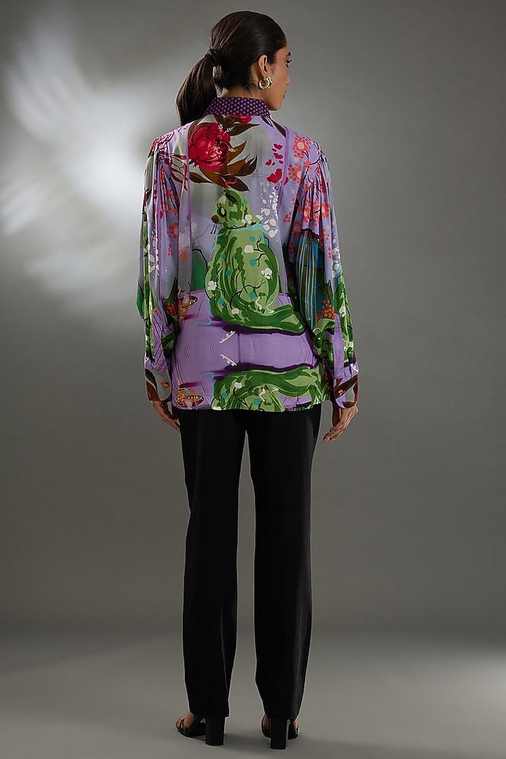 Multi-Colored Cotton Poplin Shirt by Two Point Two by Anvita Sharma at Pernia's Pop Up Shop