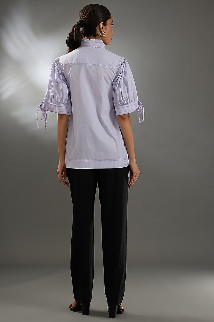 Lavender Cotton Poplin Top by Two Point Two by Anvita Sharma at Pernia's Pop Up Shop