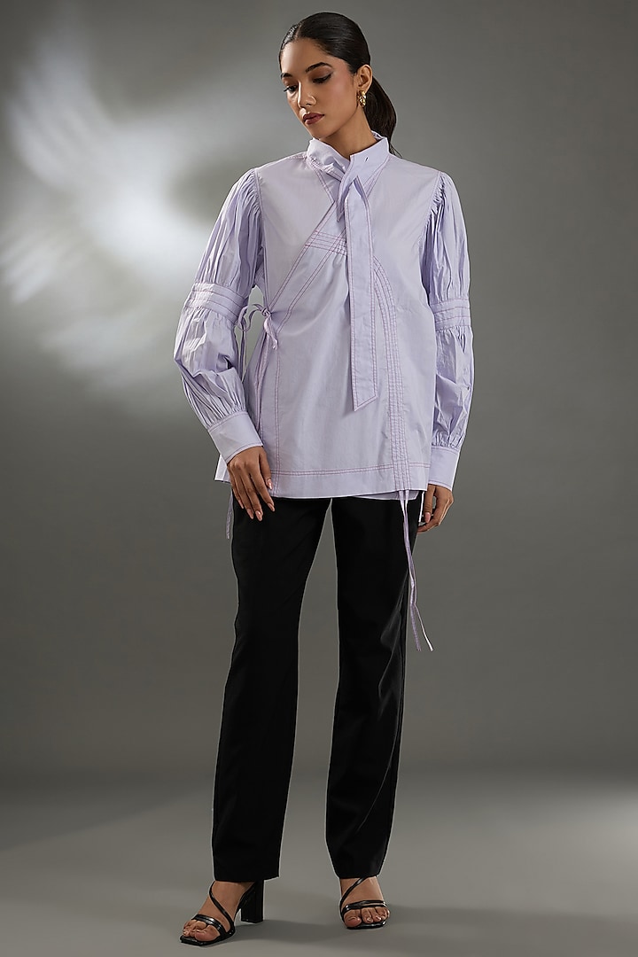 Lavender Cotton Poplin Top by Two Point Two by Anvita Sharma at Pernia's Pop Up Shop