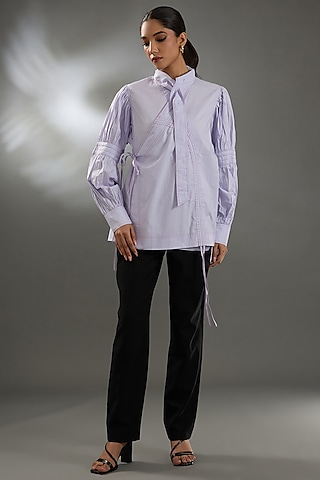 Lavender Cotton Poplin Top by Two Point Two by Anvita Sharma