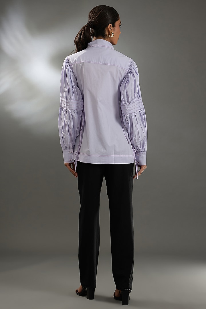 Lavender Cotton Poplin Top by Two Point Two by Anvita Sharma at Pernia's Pop Up Shop