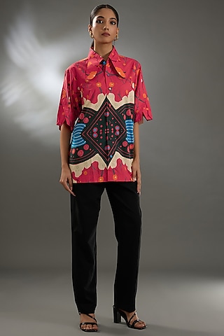 Multi-Colored Cotton Poplin Shirt by Two Point Two by Anvita Sharma