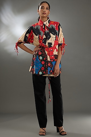 Multi-Colored Cotton Poplin Shirt by Two Point Two by Anvita Sharma
