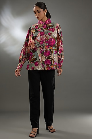 Multi-Colored Cotton Poplin Shirt by Two Point Two by Anvita Sharma