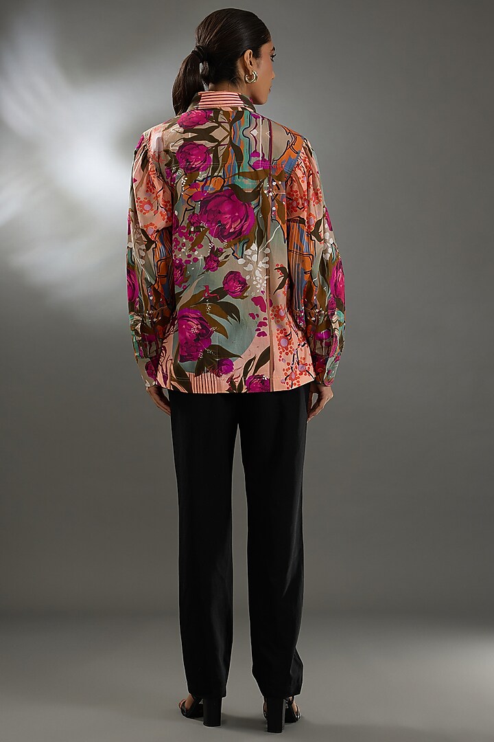Multi-Colored Cotton Poplin Shirt by Two Point Two by Anvita Sharma at Pernia's Pop Up Shop