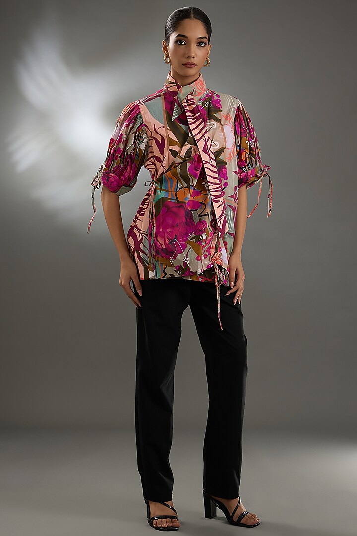 Multi-Colored Cotton Poplin Shirt by Two Point Two by Anvita Sharma at Pernia's Pop Up Shop