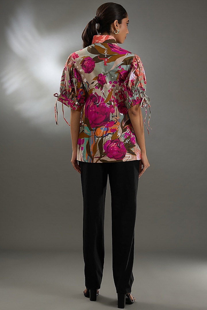 Multi-Colored Cotton Poplin Shirt by Two Point Two by Anvita Sharma at Pernia's Pop Up Shop