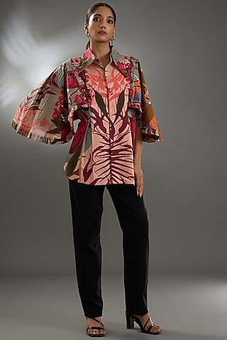 Multi-Colored Cotton Poplin Shirt by Two Point Two by Anvita Sharma