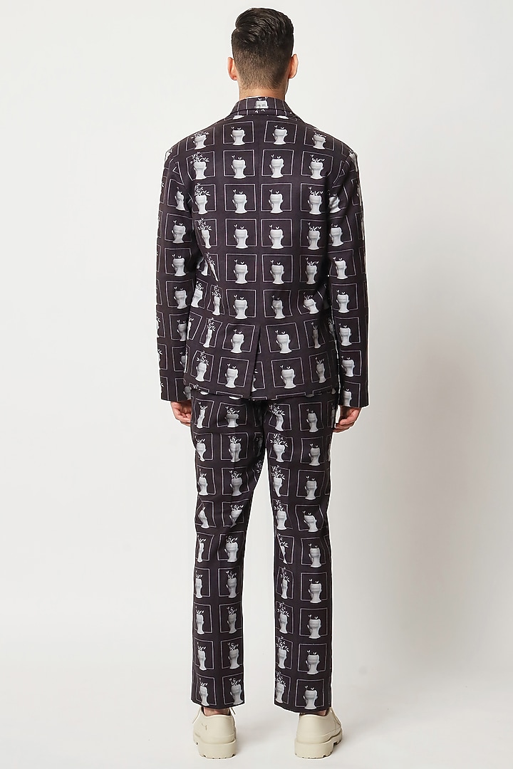 Black Cotton Digital Printed Jacket by Two Point Two at Pernia's Pop Up Shop
