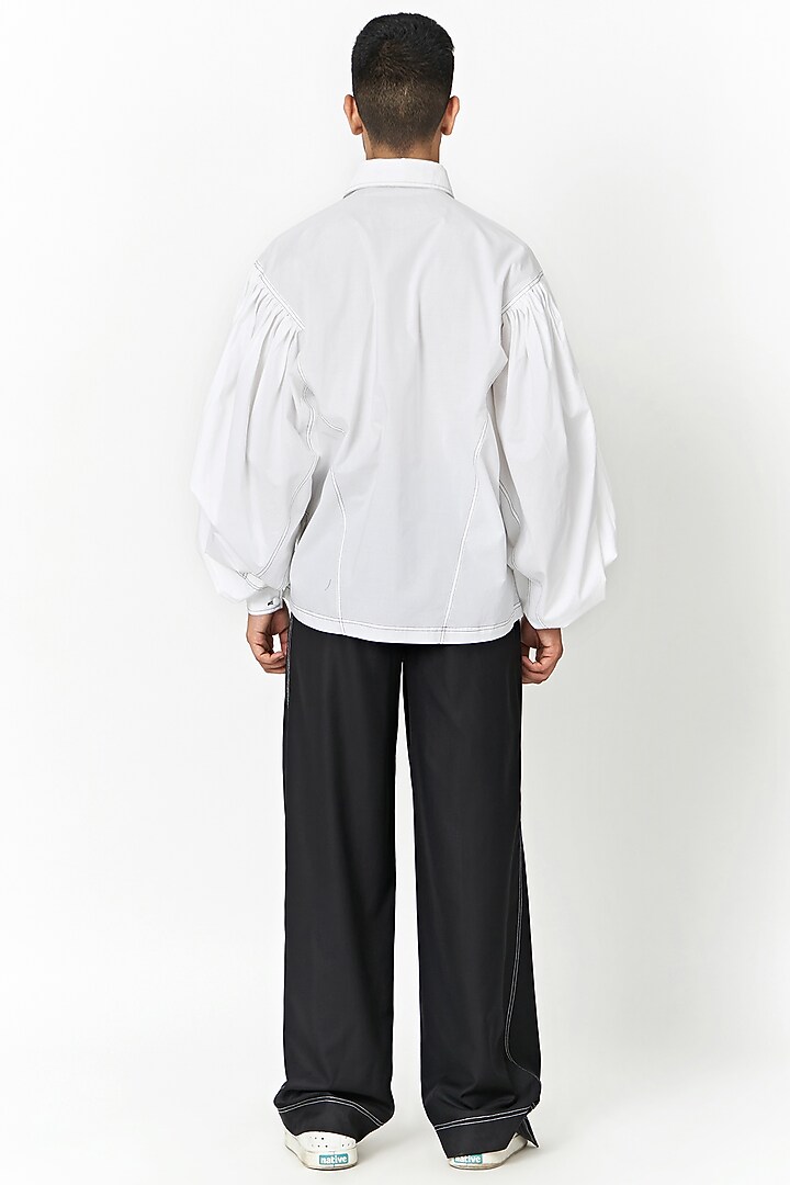 White Cotton Wedding Shirt by Two Point Two at Pernia's Pop Up Shop