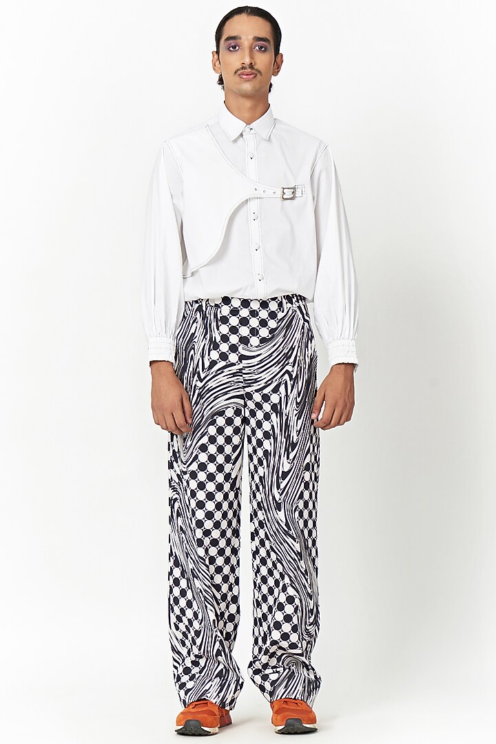 White Cotton Party Wear Shirt by Two Point Two at Pernia's Pop Up Shop