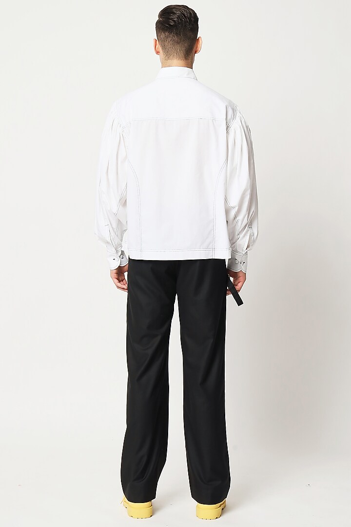 White Cotton Wedding Shirt by Two Point Two at Pernia's Pop Up Shop