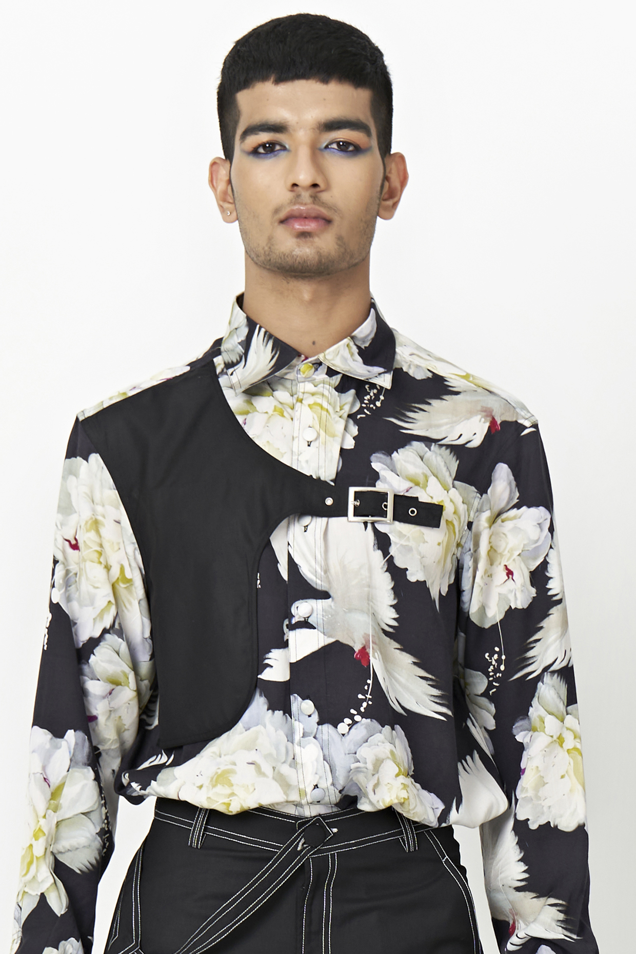 Multi-Colored Cotton Floral Printed  sagar Wedding Shirt by Two Point Two at Pernia's Pop Up Shop