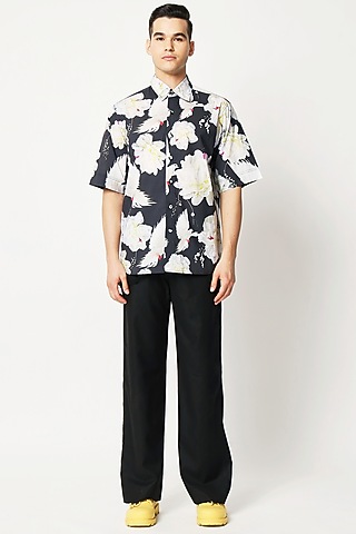 Multi-Colored Cotton Floral Printed Shirt by Two Point Two