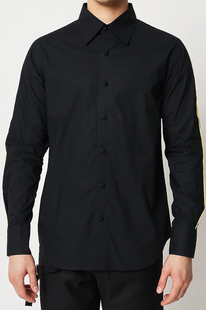 Black Cotton Shirt by Two Point Two