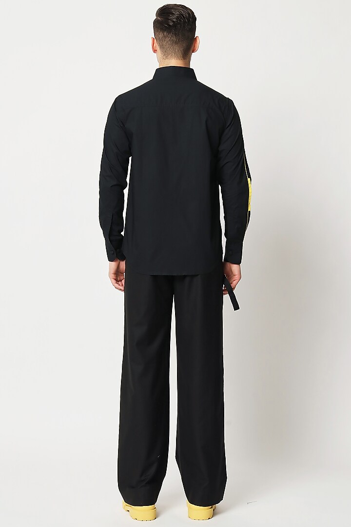 Black Cotton Wedding Shirt by Two Point Two at Pernia's Pop Up Shop