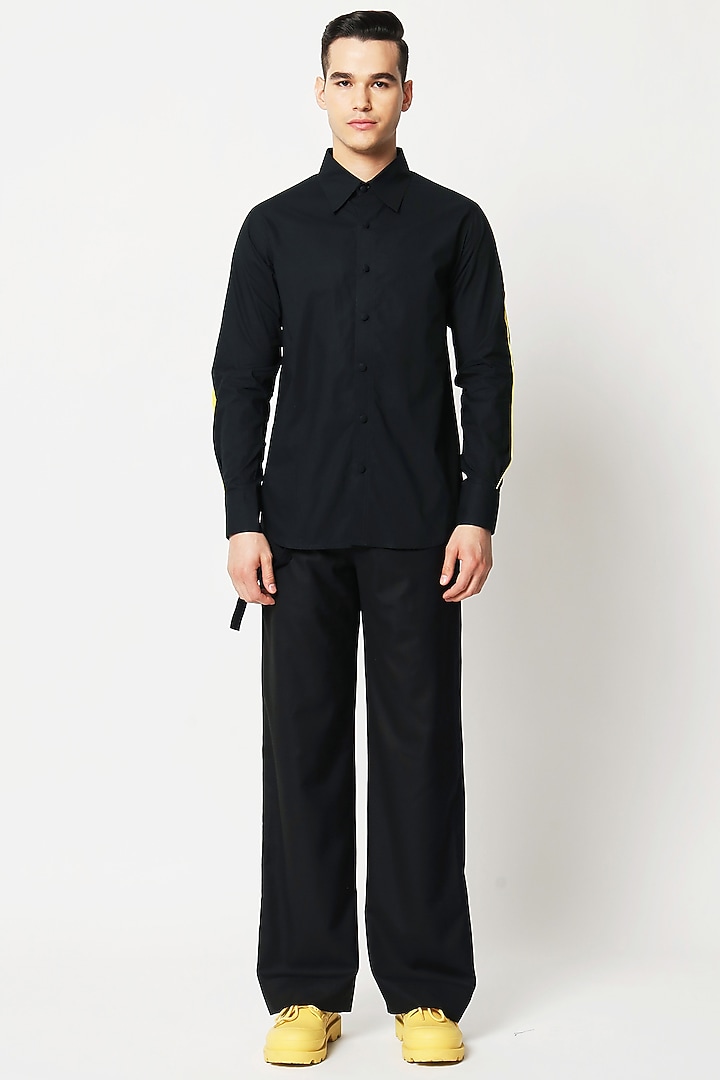 Black Cotton Wedding Shirt by Two Point Two at Pernia's Pop Up Shop