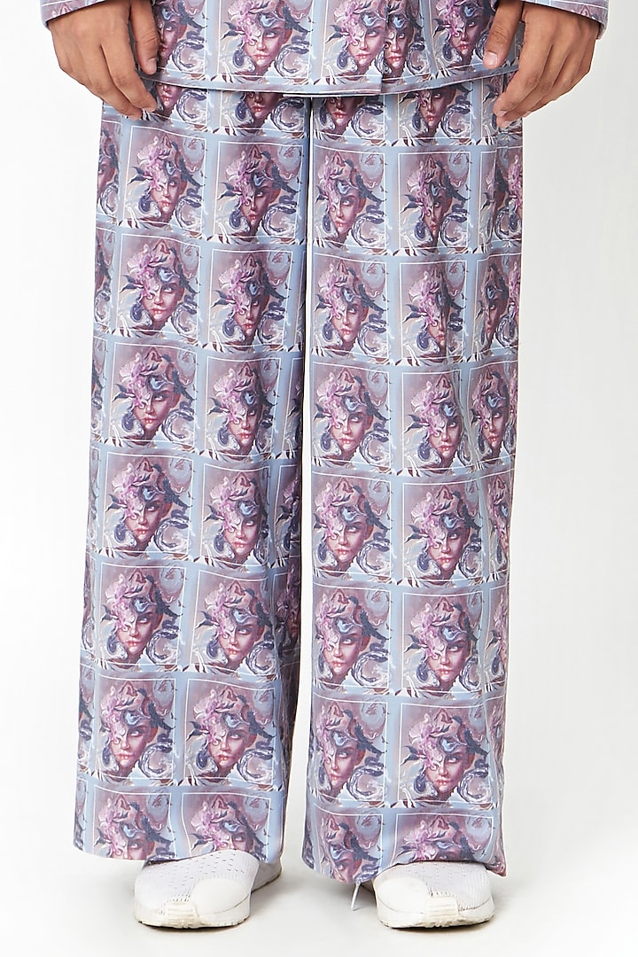 Multi-Colored Cotton Floral Digital Printed Pants by Two Point Two