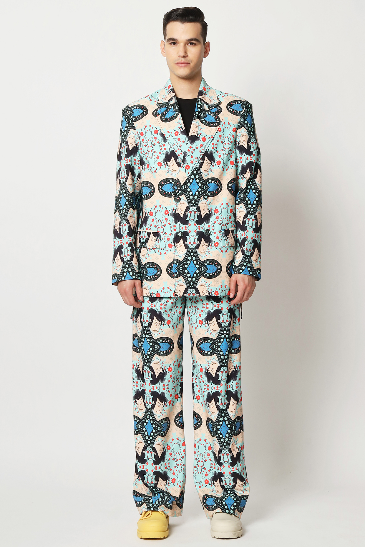 Multi-Colored Suiting Cotton Digital Printed Jacket by Two Point Two at Pernia's Pop Up Shop