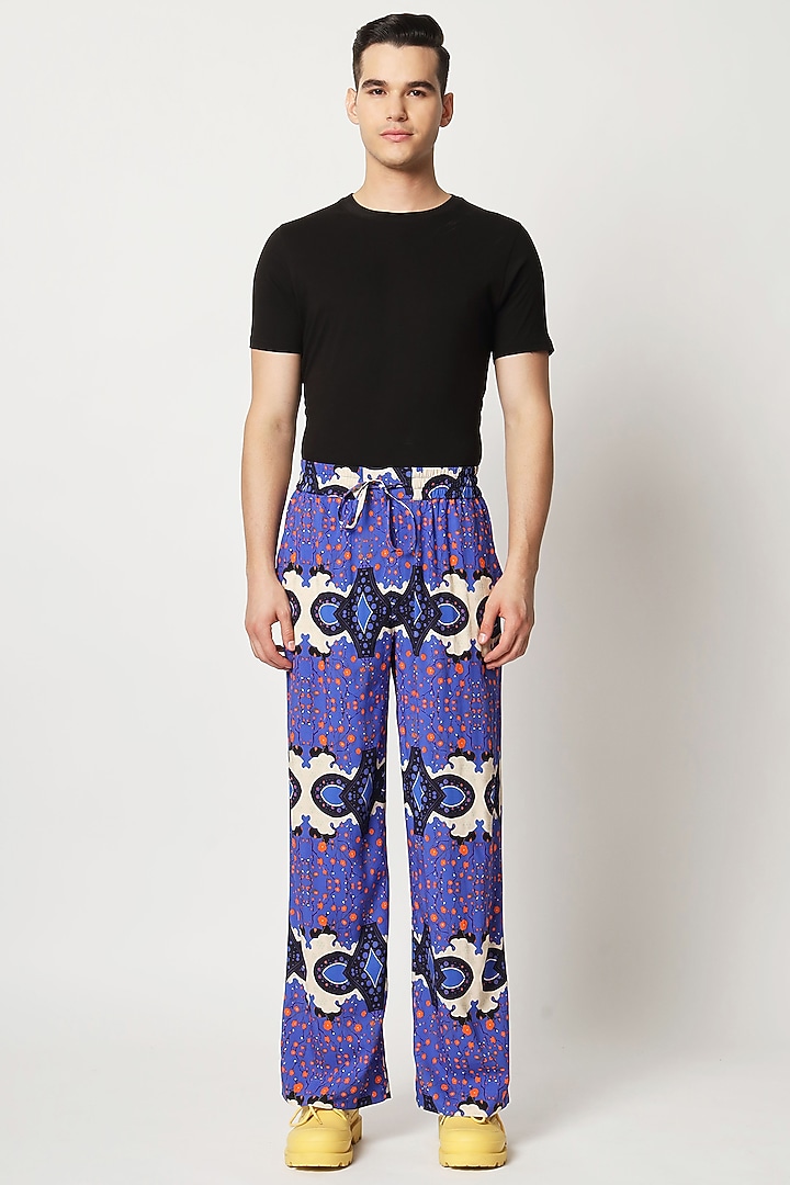 Violet Cotton Digital Printed Pants by Two Point Two at Pernia's Pop Up Shop