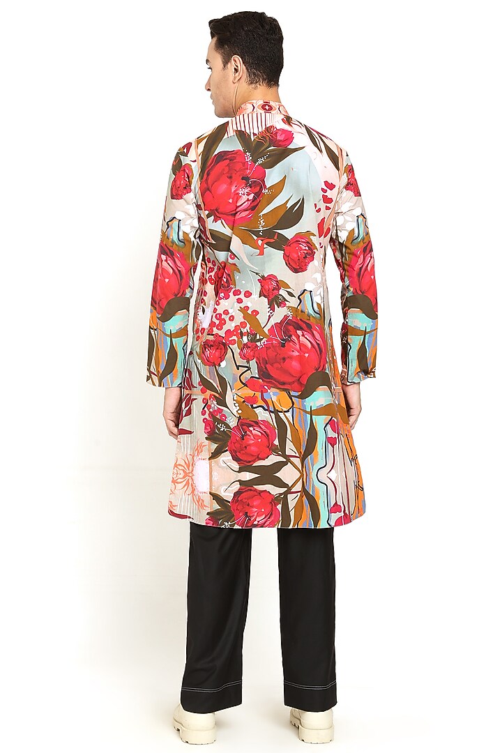 Light Pink Cotton Printed Kurta by Two Point Two at Pernia's Pop Up Shop