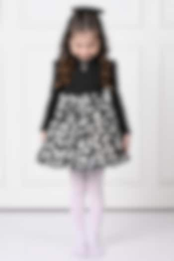 Black Cotton Bow Skirt Set For Girls by The Pony & Peony Co at Pernia's Pop Up Shop