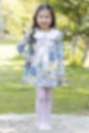 Multi-Colored Cotton Dress For Girls by The Pony & Peony Co at Pernia's Pop Up Shop