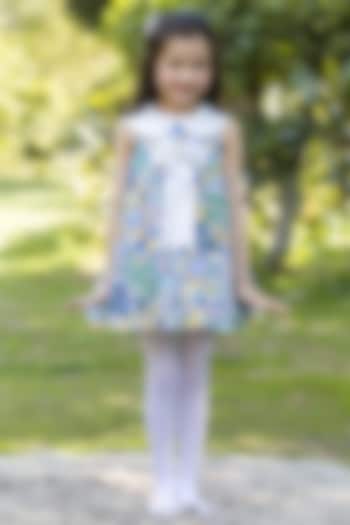 Multi-Colored Cotton Dress For Girls by The Pony & Peony Co at Pernia's Pop Up Shop