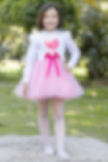 Pink Cotton Dress For Girls by The Pony & Peony Co at Pernia's Pop Up Shop