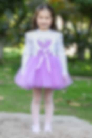 Purple Cotton Dress For Girls by The Pony & Peony Co at Pernia's Pop Up Shop
