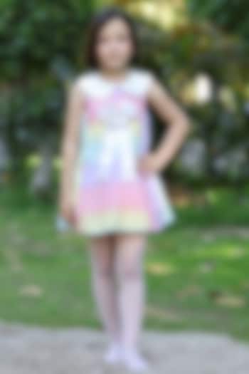 Multi-Colored Cotton Dress For Girls by The Pony & Peony Co at Pernia's Pop Up Shop