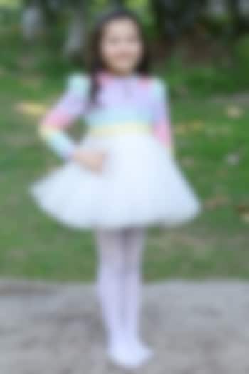 Multi-Colored Cotton Dress For Girls by The Pony & Peony Co at Pernia's Pop Up Shop
